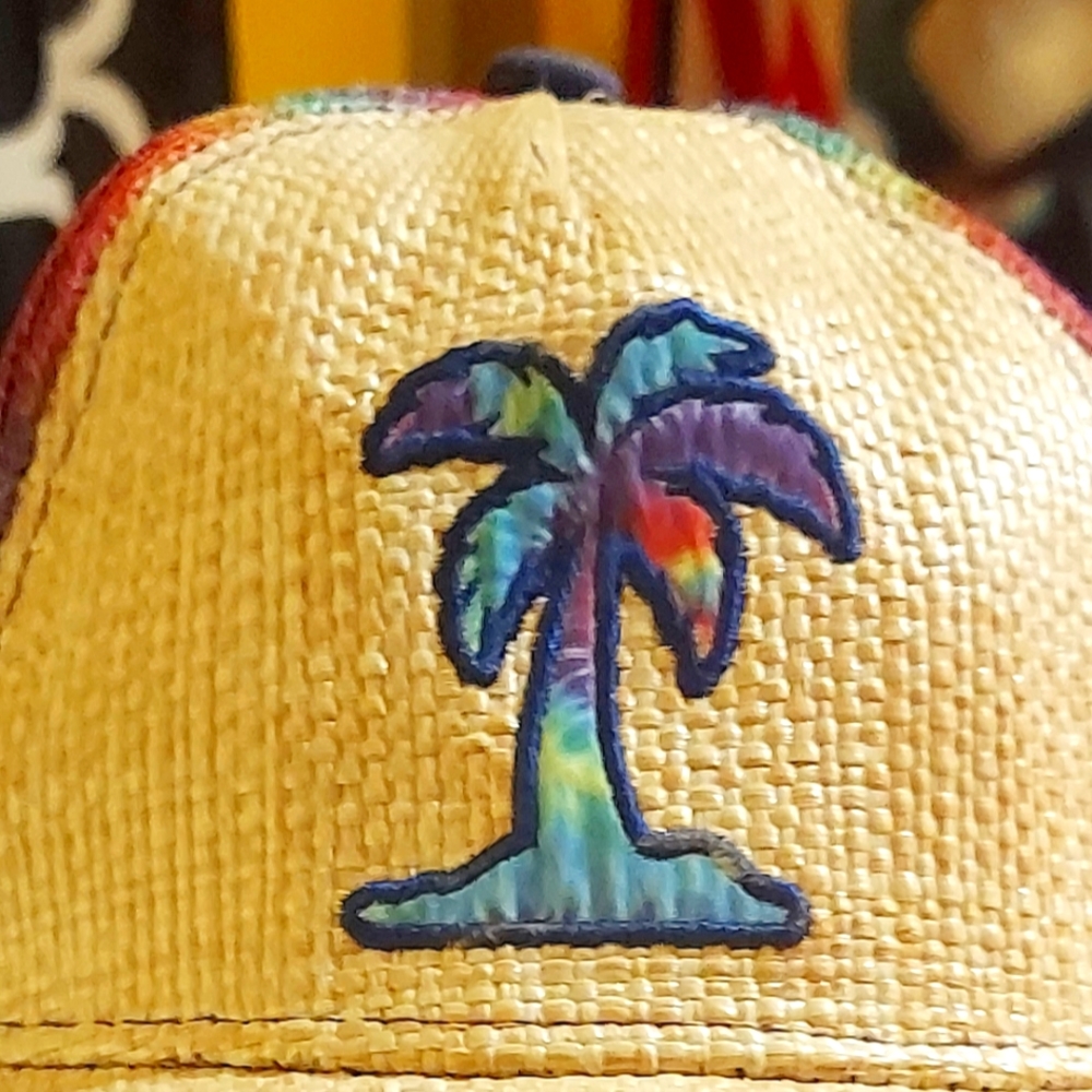 Tye Dye Palm Tree Snapback Hat